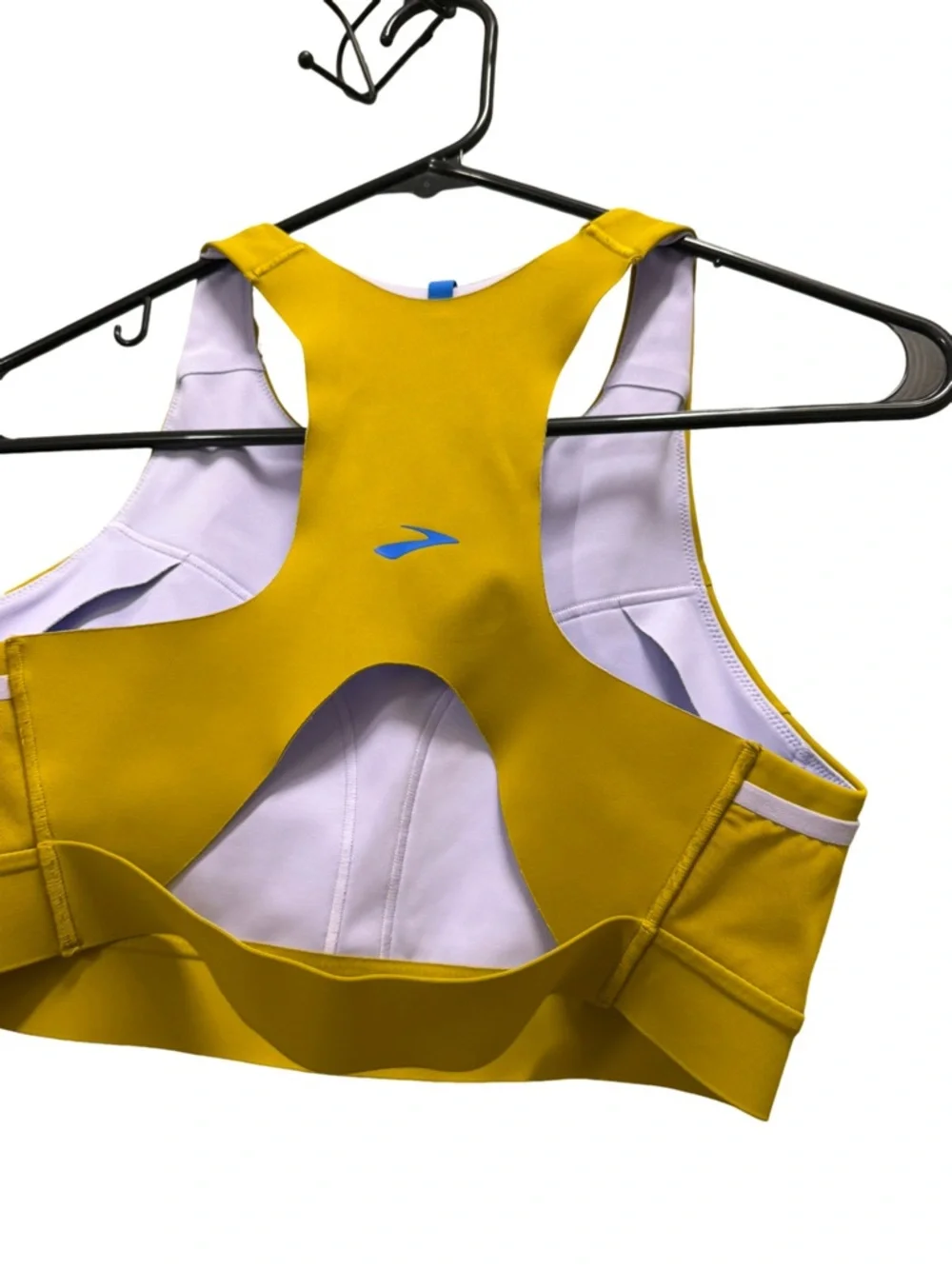 Brooks Yellow Racerback Sports Bra Size Small - Picture 3 of 5